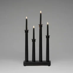 Adventsstake 4 armer - Svart
