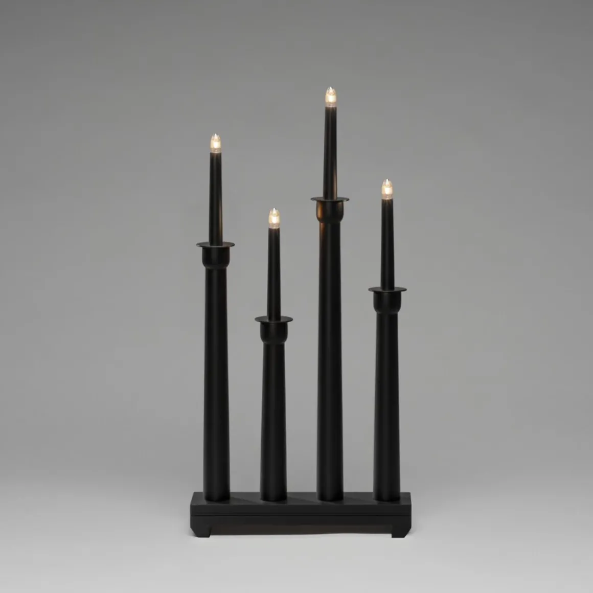 Adventsstake 4 armer - Svart