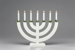 Adventsstake 7 armet - Hvit