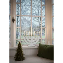 Adventsstake 7 armet - Hvit