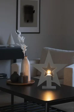 Adventsstjerne på fot 35 cm