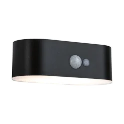 Adya vegglampe utendørs 2,5W 3000 Kelvin m/bevegelses sensor - Solcelle