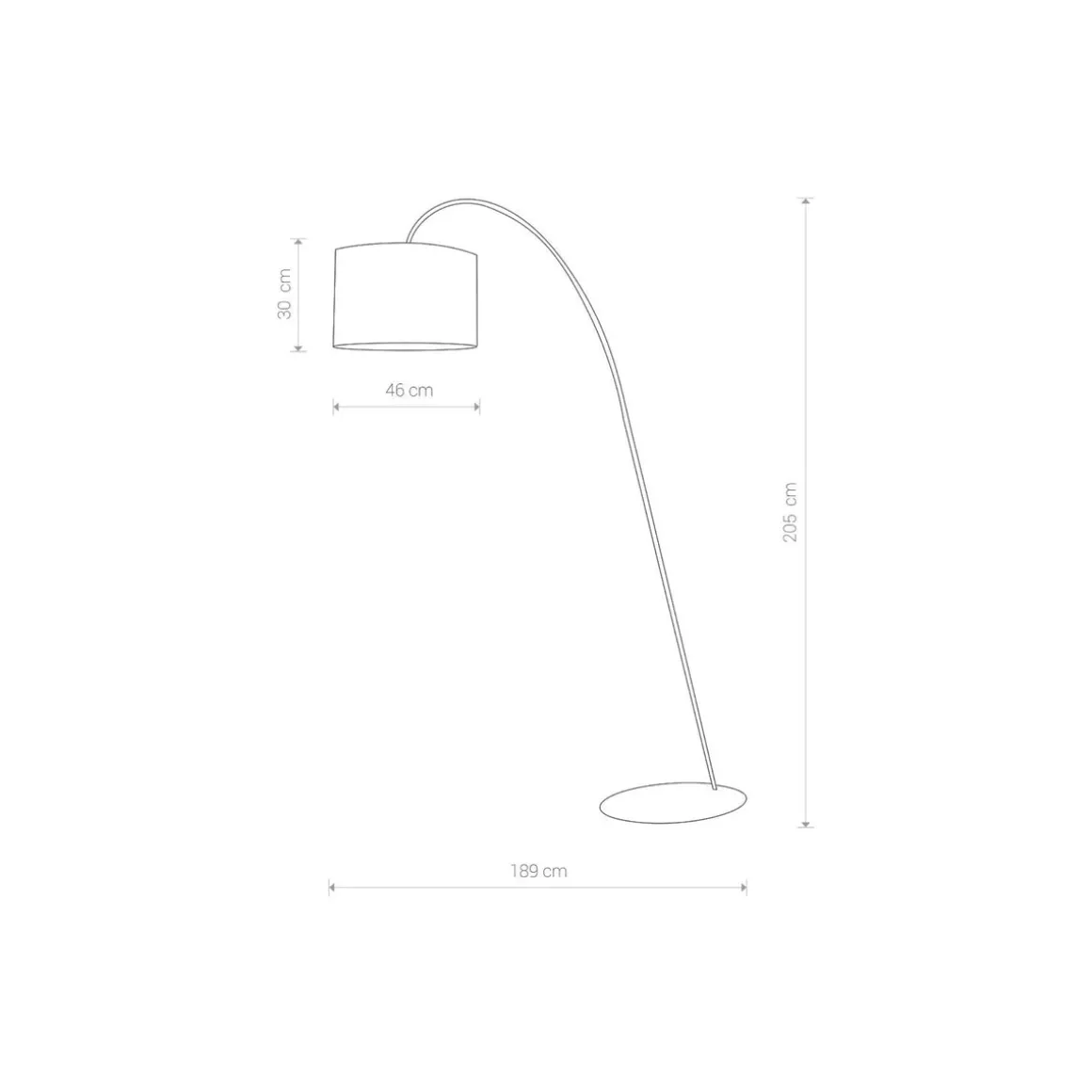 Alice gulvlampe - Svart/Gullfarget