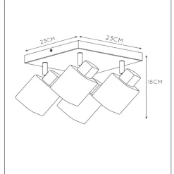 Alion Taklampe 4 - Røykfarget/Svart