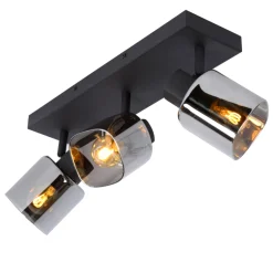 Alion taklampe 3 - Røykfarget/Svart