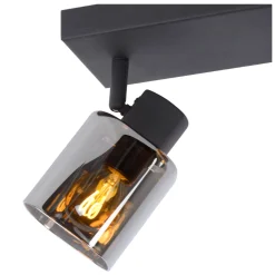 Alion taklampe 3 - Røykfarget/Svart