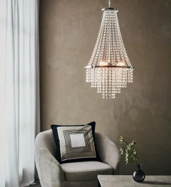 Allington lysekrone - krom/klar - Krom / Klar