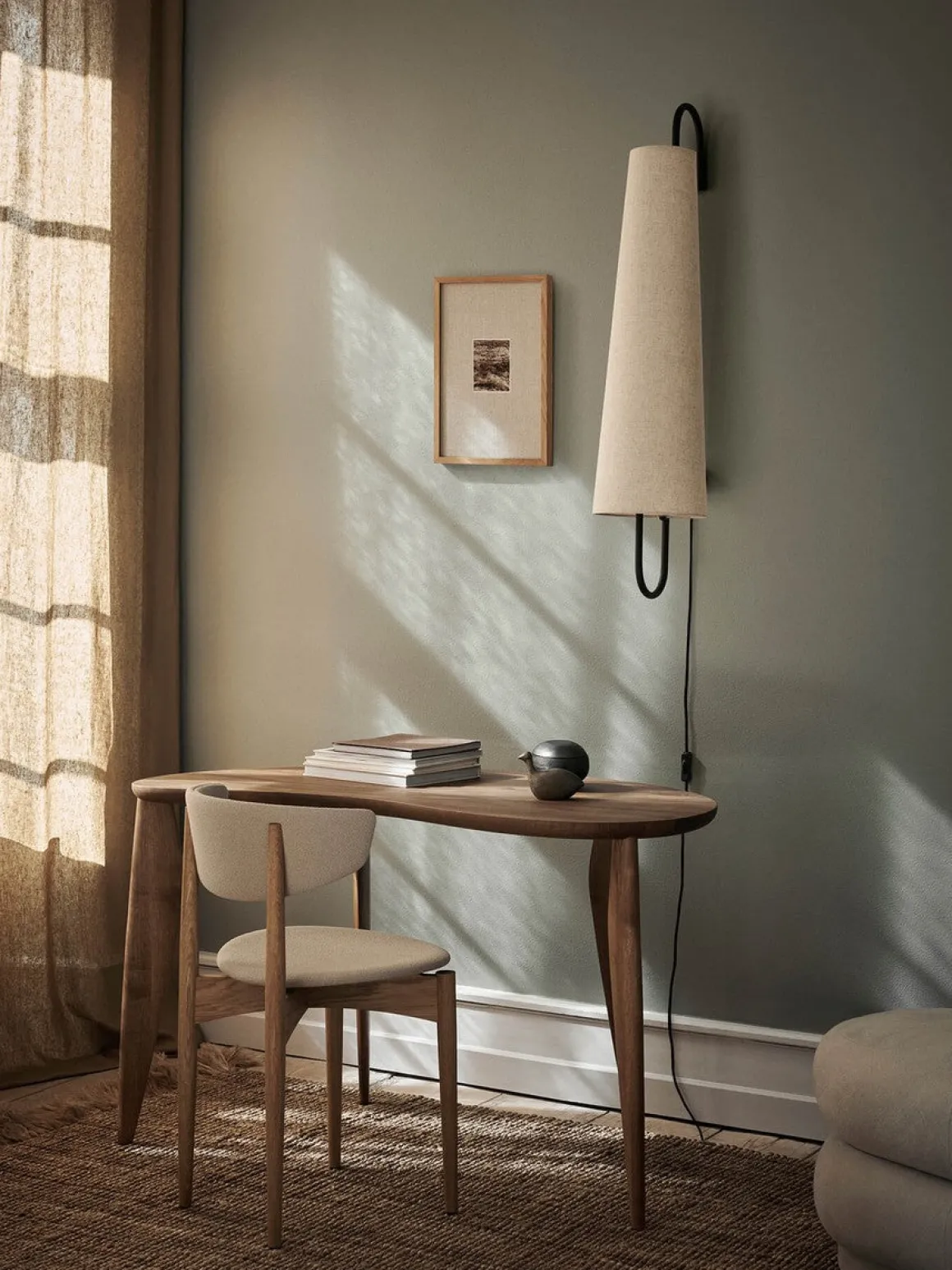 Ancora vegglampe - Svart/Natural