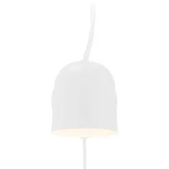 Angle vegglampe med USB - Hvit