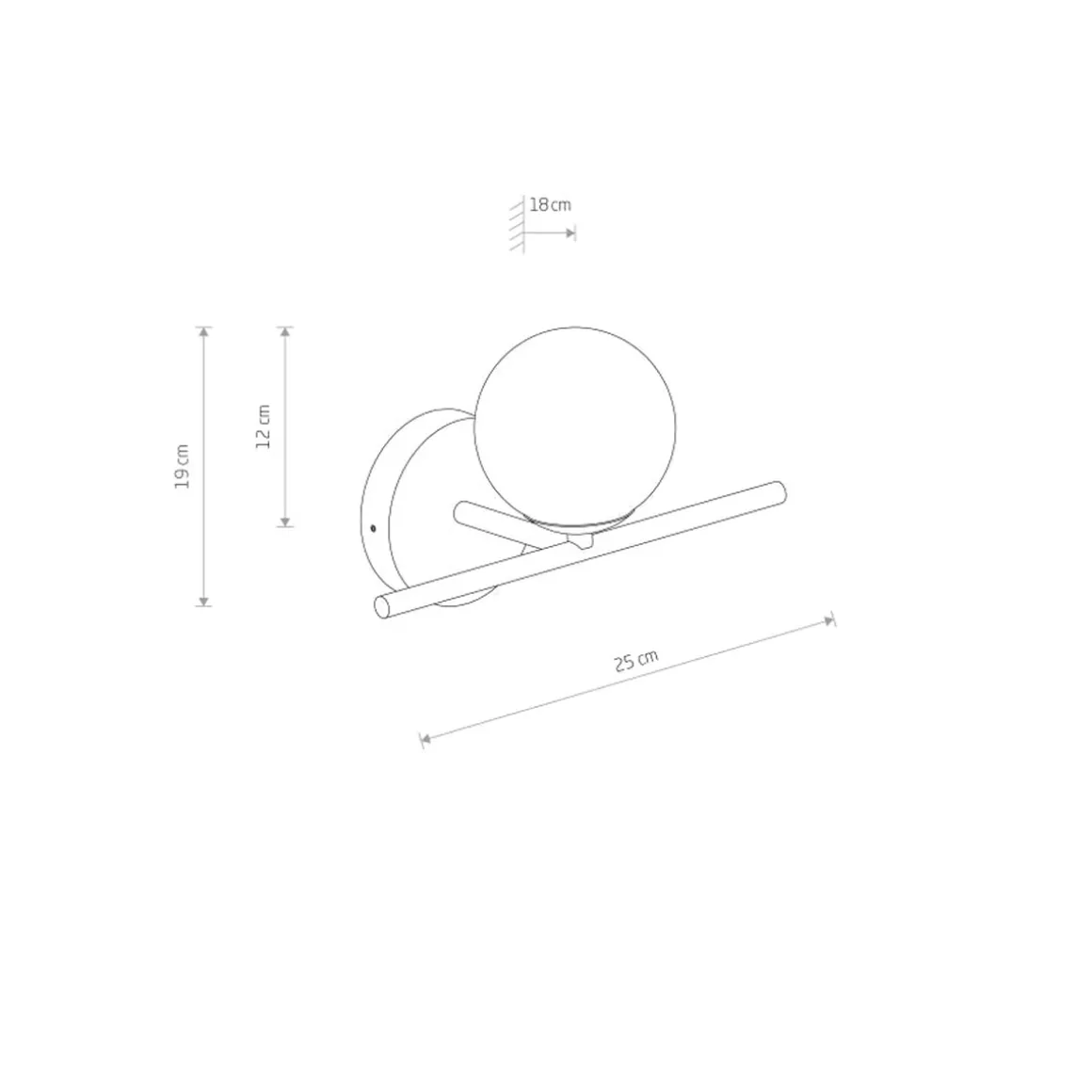 Aralia vegglampe IP44 - Messingfarget