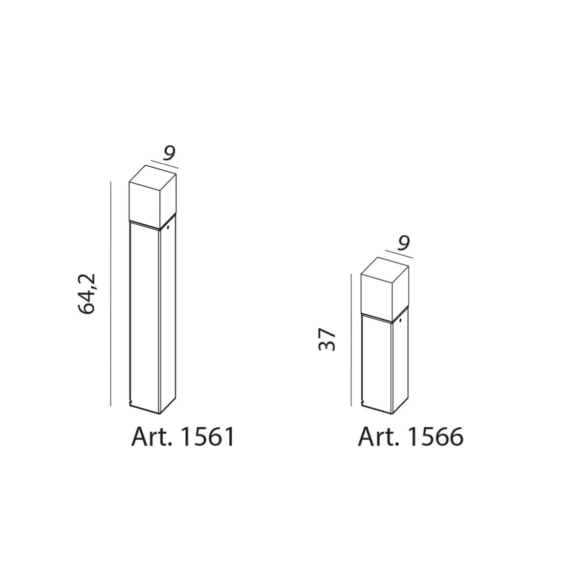 Arendal 1566 pullert 4W LED 37 cm