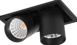 Aria mini flex K2 downlight justerbar 2x5W 2700K RA90 Dimbar - Svart