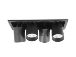 Aria mini flex K4 downlight justerbar 4x5W 2700K RA90 Dimbar - Svart