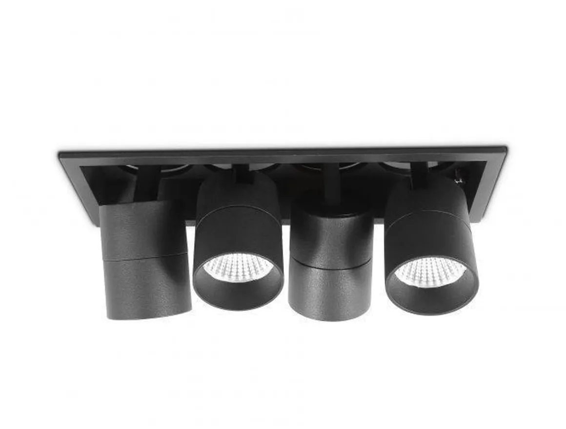 Aria mini flex K4 downlight justerbar 4x5W 2700K RA90 Dimbar - Svart