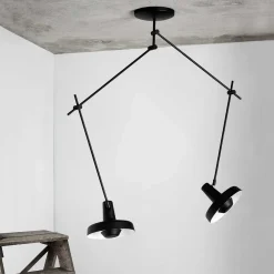 Arigato large dobbel taklampe - Svart