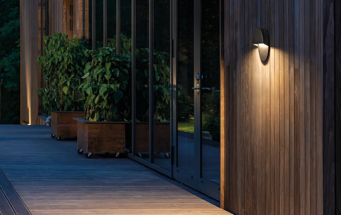 Arlon round vegglampe utendørs 10W 2700 Kelvin IK10 IP65 - Dimbar