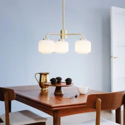 Arp takpendel 3 armet - Opal/Messingfarget