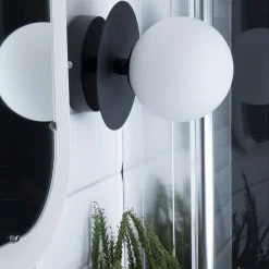 Art deco tak/vegglampe - Svart