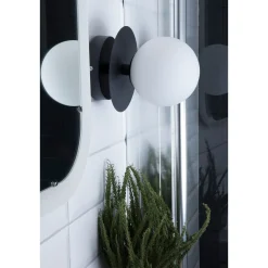 Art deco tak/vegglampe - Svart