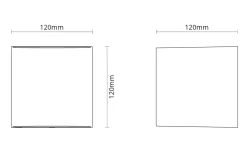 Artes round vegglampe opp/ned utendørs IP65 8W 3000K Dimbar