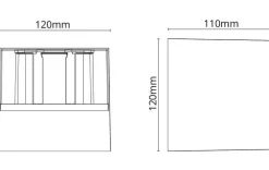 Artes vegglampe utendørs IP65 3000K dimbar