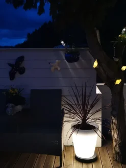 Assisi blomsterpotte stor med LED-lys