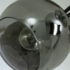 Atom taklampe - Svart/Røykfarget