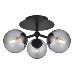 Atom taklampe trio - Røykfarget