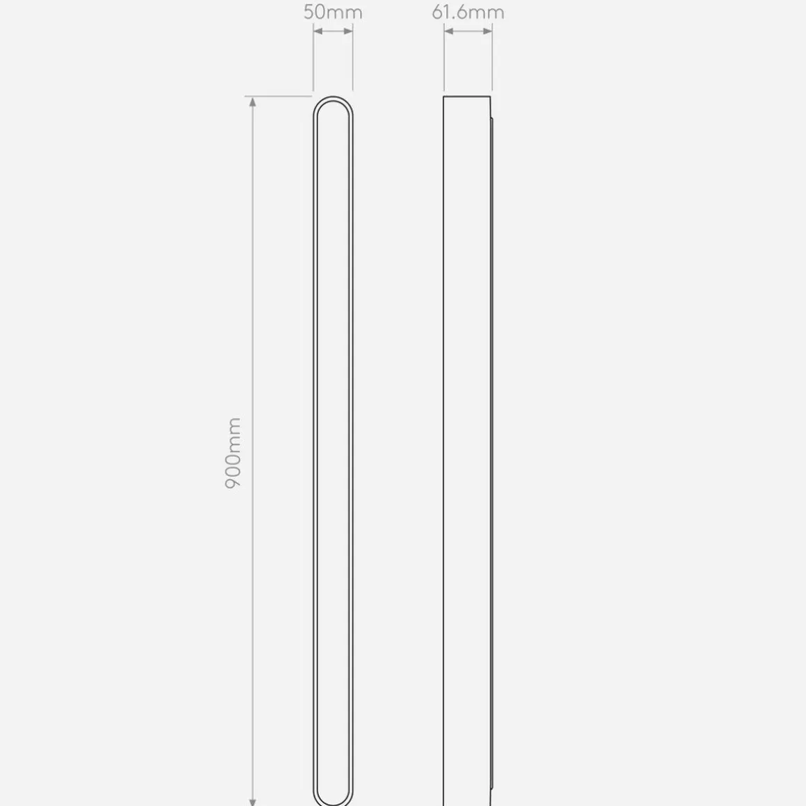 Atticus 900 vegglampe for baderom IP44 16,8W 3000 Kelvin - Dimbar