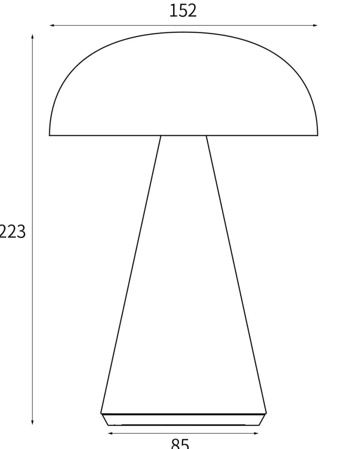 Aura oppladbar bordlampe 2,2W 2200 Kelvin IP44 - Dimbar
