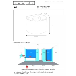 Axi round vegglampe opp/ned baderom IP54 6 watt 2700 Kelvin - Svart