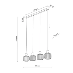 Ballo takpendel 4-lys