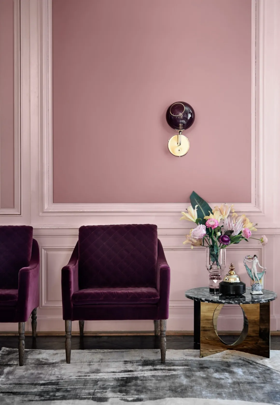 Ballroom Vegglampe 37 cm - Lilla