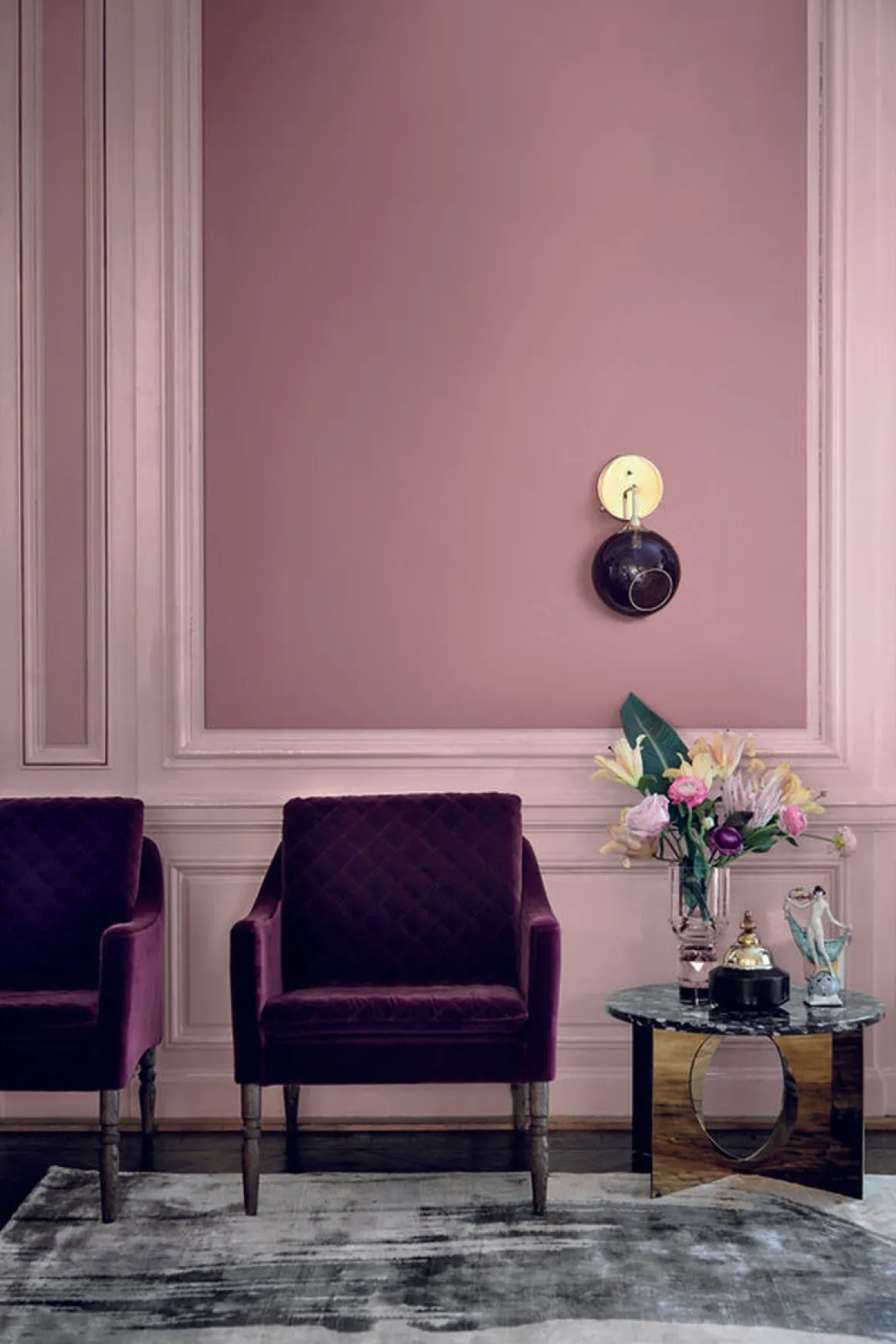 Ballroom Vegglampe 37 cm - Lilla