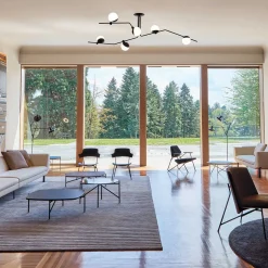 Baluna taklampe 6 lys - Svart/Opal