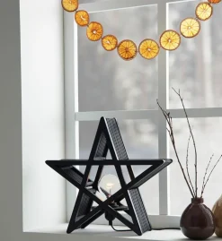 Bamboo stjerne bordlampe - Svart - Svart