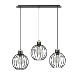 Barbado takpendel 3 lys - Svart/Trefarget