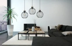 Barbado takpendel 3 lys - Svart/Trefarget