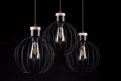 Barbado takpendel 3 lys - Svart/Trefarget