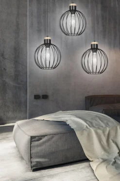 Barbado takpendel 3 lys - Svart/Trefarget