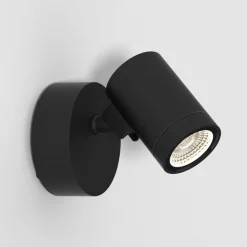 Bayville enkel spot vegglampe utendørs led - Svart