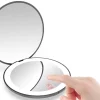 Beauty Hand oppladbart sminkespeil med lys - Svart