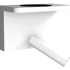 Bedside vegglampe 3W 2700 Kelvin med trådløs hurtig lader og USB A og C