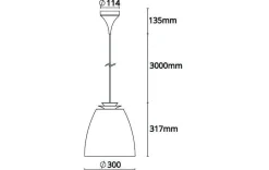 Bell maxi takpendel - Svart/Gull