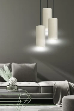 Bente rondell takpendel 3 lys - Hvit