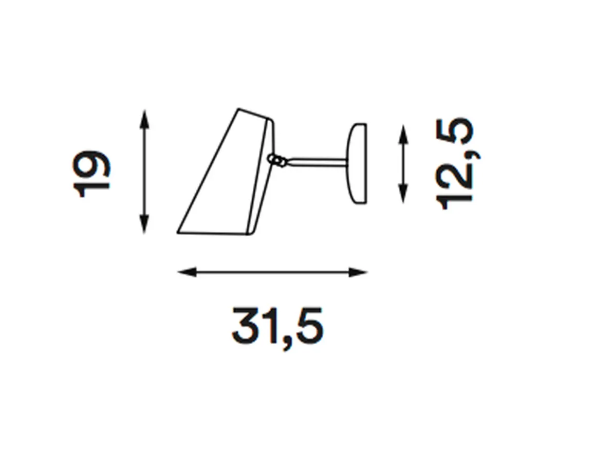Birdy vegglampe kort