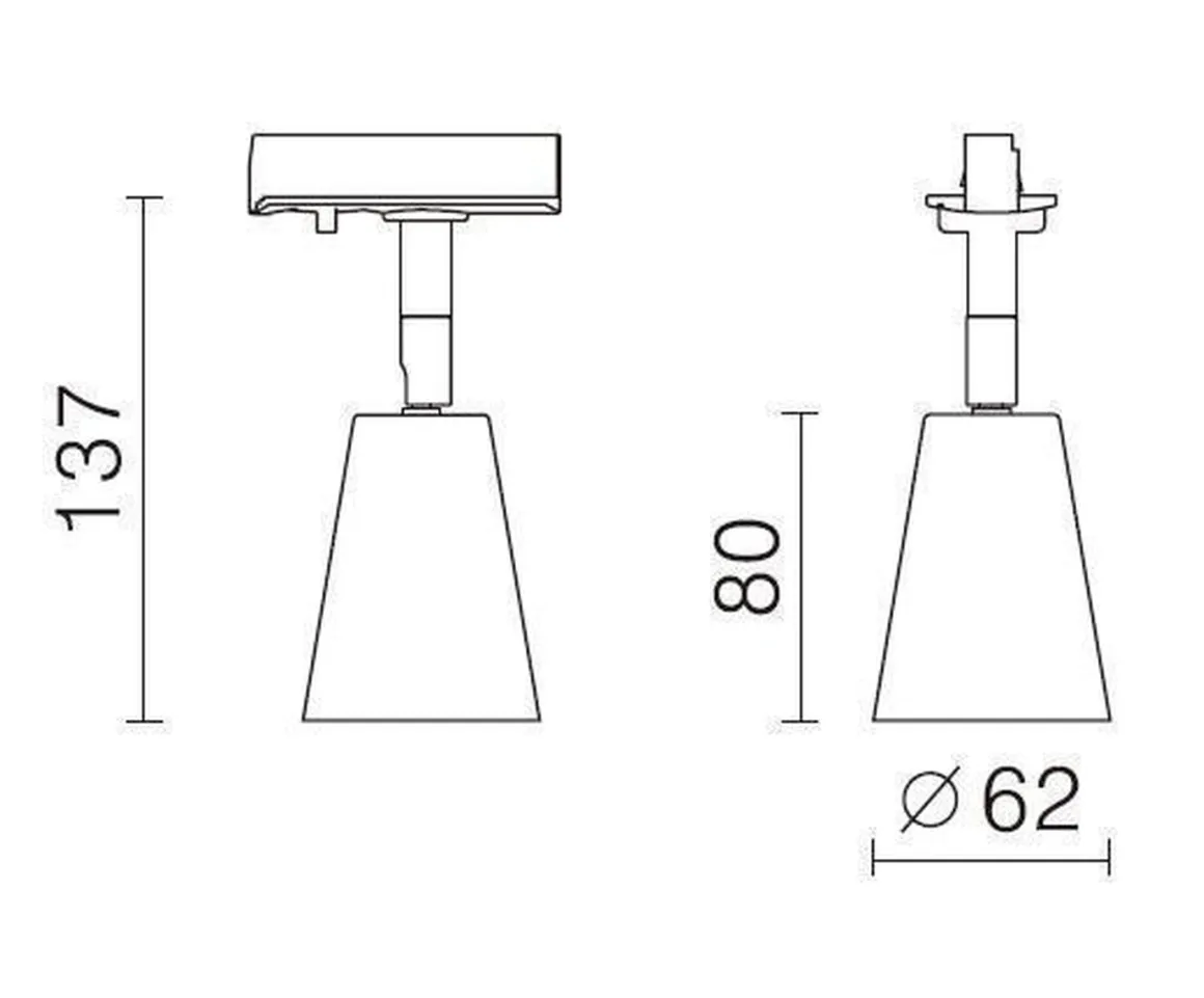 Bocca spotskinne 3 spotter 1 meter - Pure White