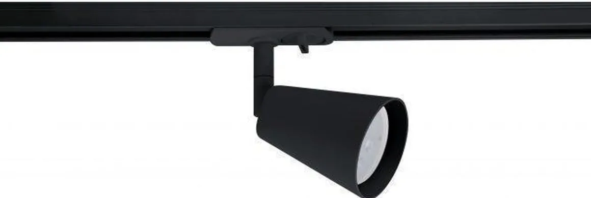 Bocca spotskinne 3 spotter 1 meter - Svart