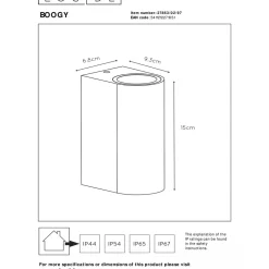 Boggy vegglampe opp/ned utendørs IP44 GU10