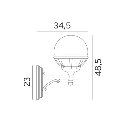 Bologna 360 - Svart/Klar kuppel